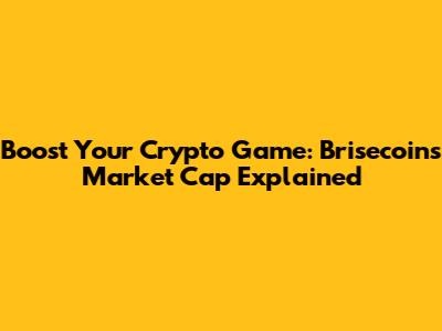 Boost Your Crypto Game: Brisecoin's Market Cap Explained