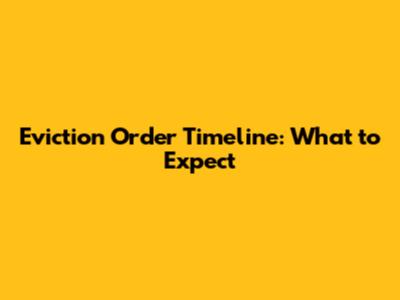 Eviction Order Timeline: What to Expect