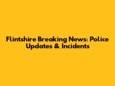 Flintshire Breaking News: Police Updates & Incidents