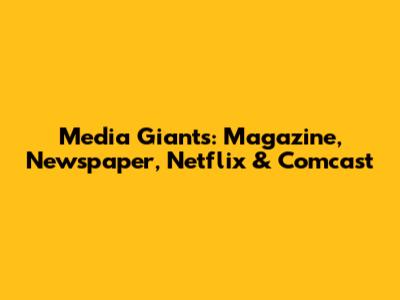 Media Giants: Magazine, Newspaper, Netflix & Comcast