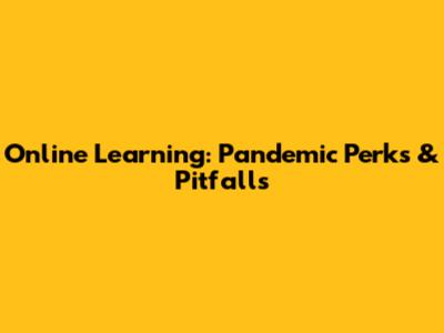 Online Learning: Pandemic Perks & Pitfalls