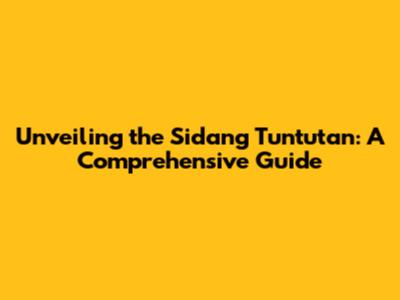 Unveiling the Sidang Tuntutan: A Comprehensive Guide