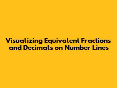 Visualizing Equivalent Fractions and Decimals on Number Lines